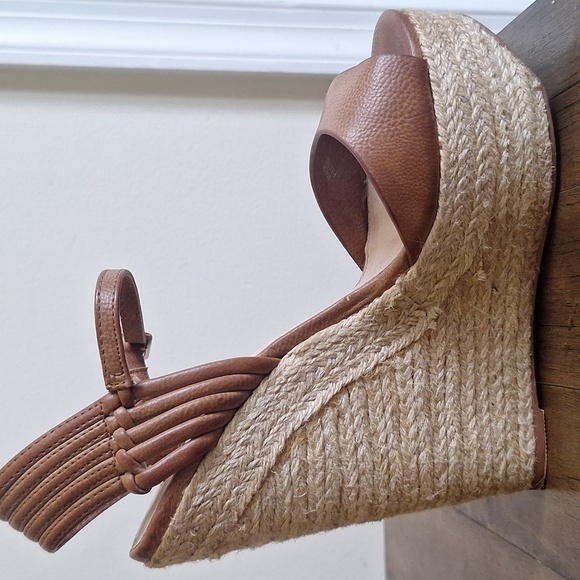 Forever 21 Brown Espadrille Wedge Sandals Size 6 - Picture 6 of 11